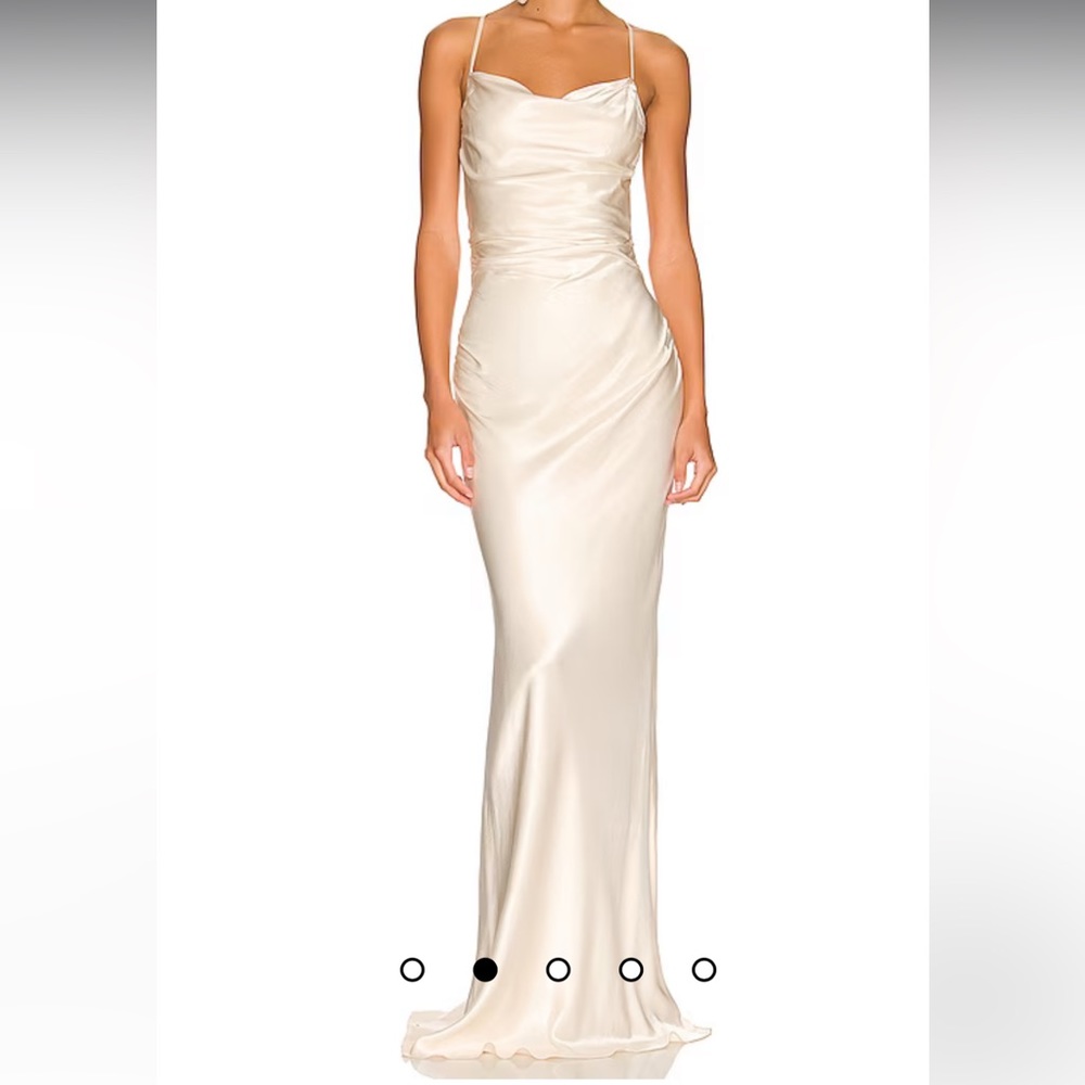 Shona Joy La Lune Lace Back Maxi Dress in Cream